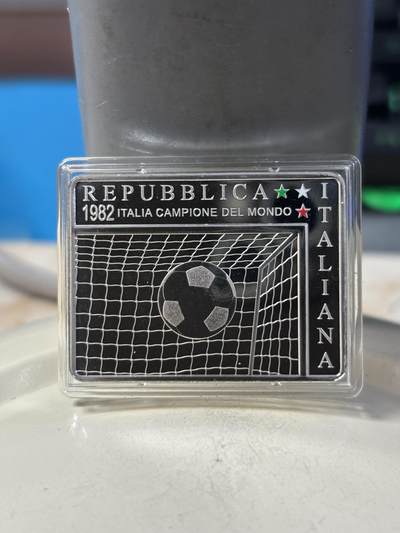 第191期拍卖 - 意大利2022年足球名将保罗·罗西夺冠40周年银币，925银，18克，发行6000枚
