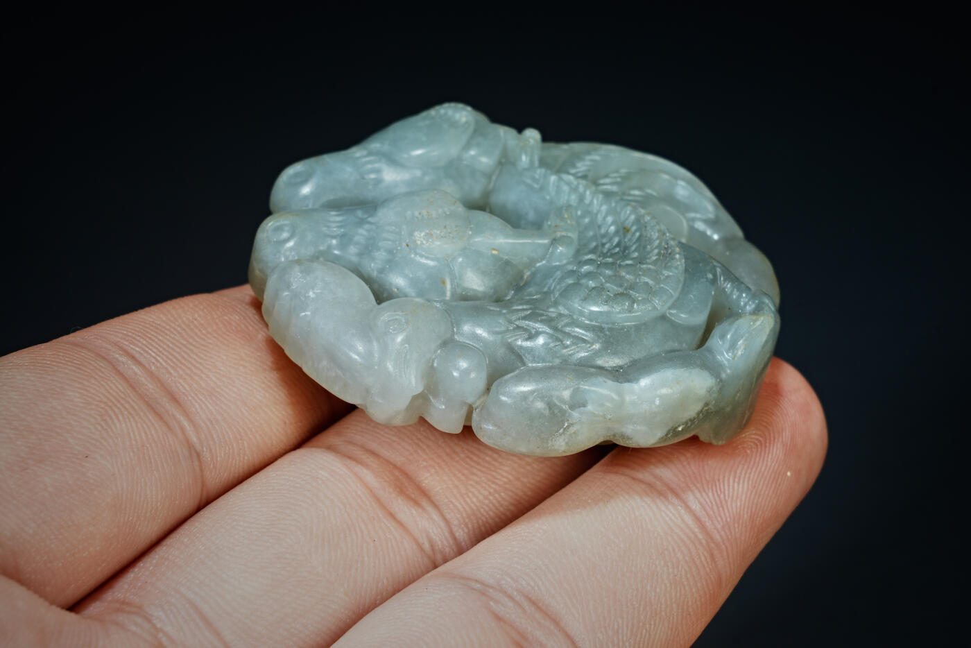 上海都达杂项专场三十一【全场包邮】  古玉连升三级挂件89-83