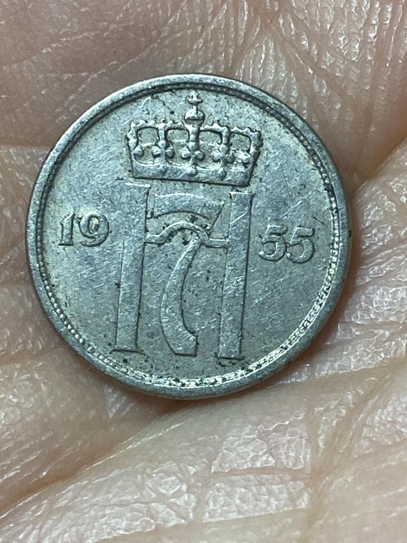 2026年第二十四场(总第一百九十三场）外国好品散币场(免佣金) 挪威🇳🇴1955年10欧尔(哈康七世第六版)