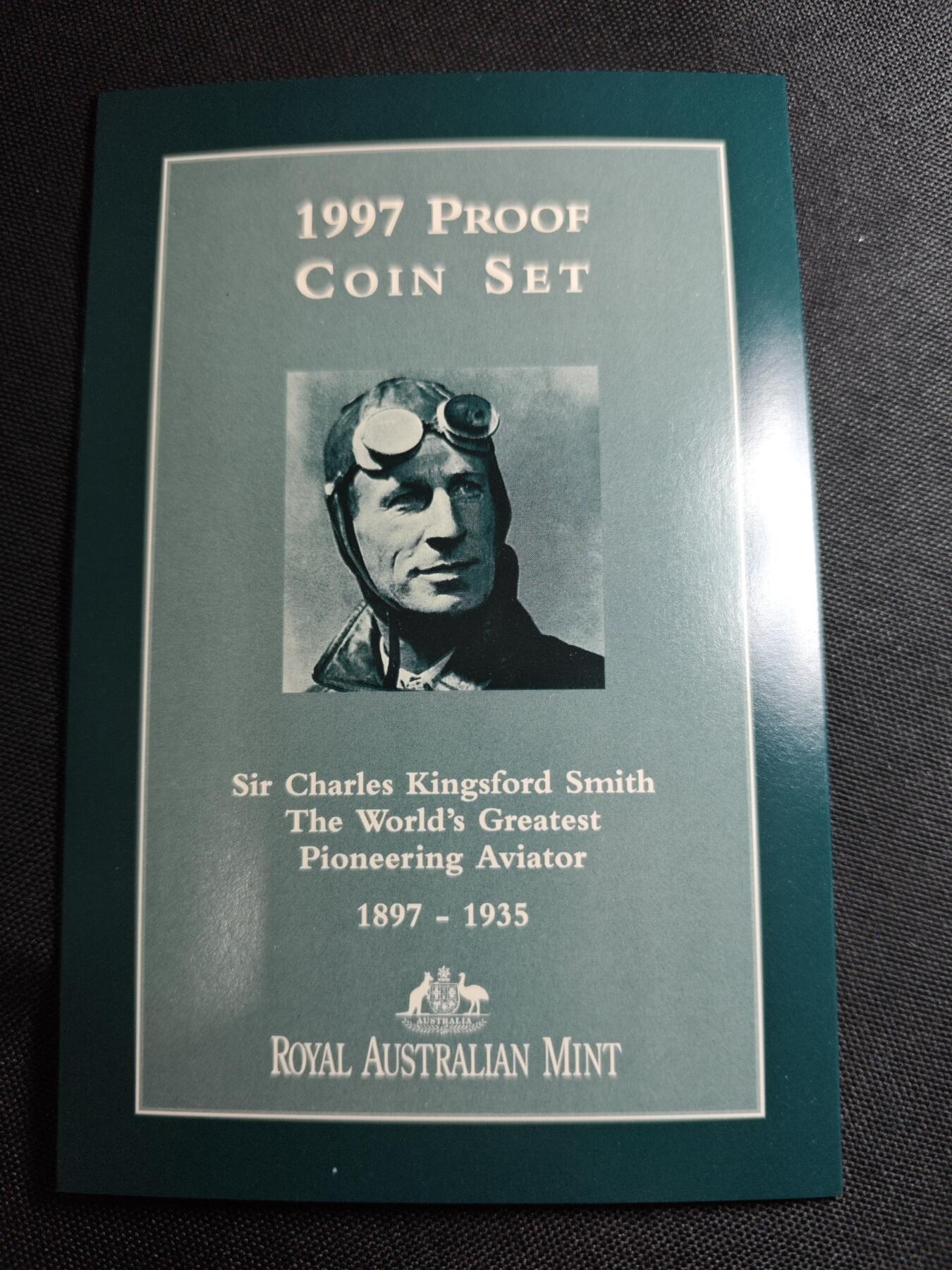 KK钱币收藏小铺  第400期  百期特拍（四拍之四）2月预留时间 周末发货  1997澳大利亚大小面值清年精制套币 查尔斯·史密斯诞辰100周年纪念套币