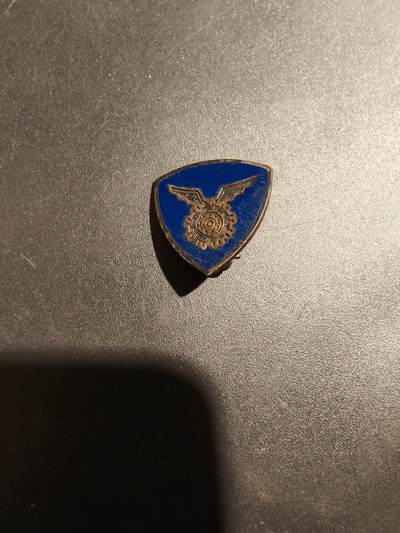 老王徽章第182期 - 美国陆军航空队物资司令部证章 二战时期横针版 925银珐琅