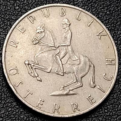 泉币菌-第192场- 除夕专场-新年快乐 本场拍品多 请提前出价（年后发货） - 奥地利5先令硬币 骑马 23.5mm