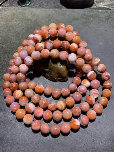 精美川料冰飘冻料南红玛瑙108手串一条 - 精美川料冰飘冻料南红玛瑙108手串一条