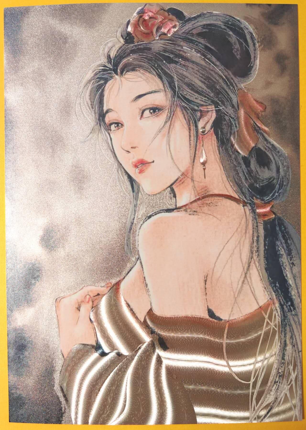 趣卡卡拍No.26期（新年场，马年大吉）（无佣金免手续费，分享成交有奖） 【A4粗闪】百里卡牌-港漫水浒-A4粗闪-夏伟义 水浒传之潘金莲粗闪