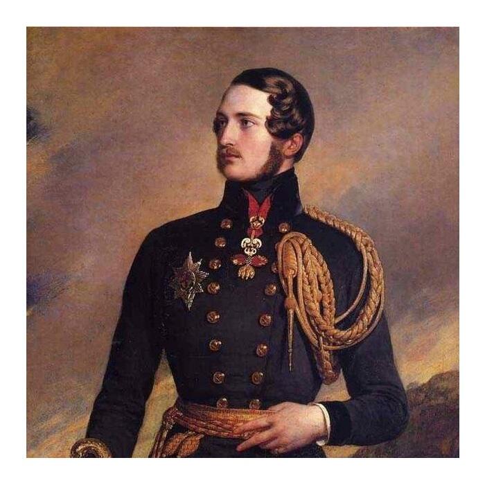 英国1862年 维多利亚女王丈夫阿尔伯特亲王 高浮雕精制大铜章 52MM 21克