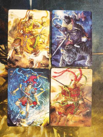 阳大大卡牌拍卖第103期（持续收拍品，周五晚上九点截拍，进群福利早知道） 【彩闪】炎卡文化 问道东方 黄子鉴4张+绘藏12张 彩闪16张 图为普卡示例