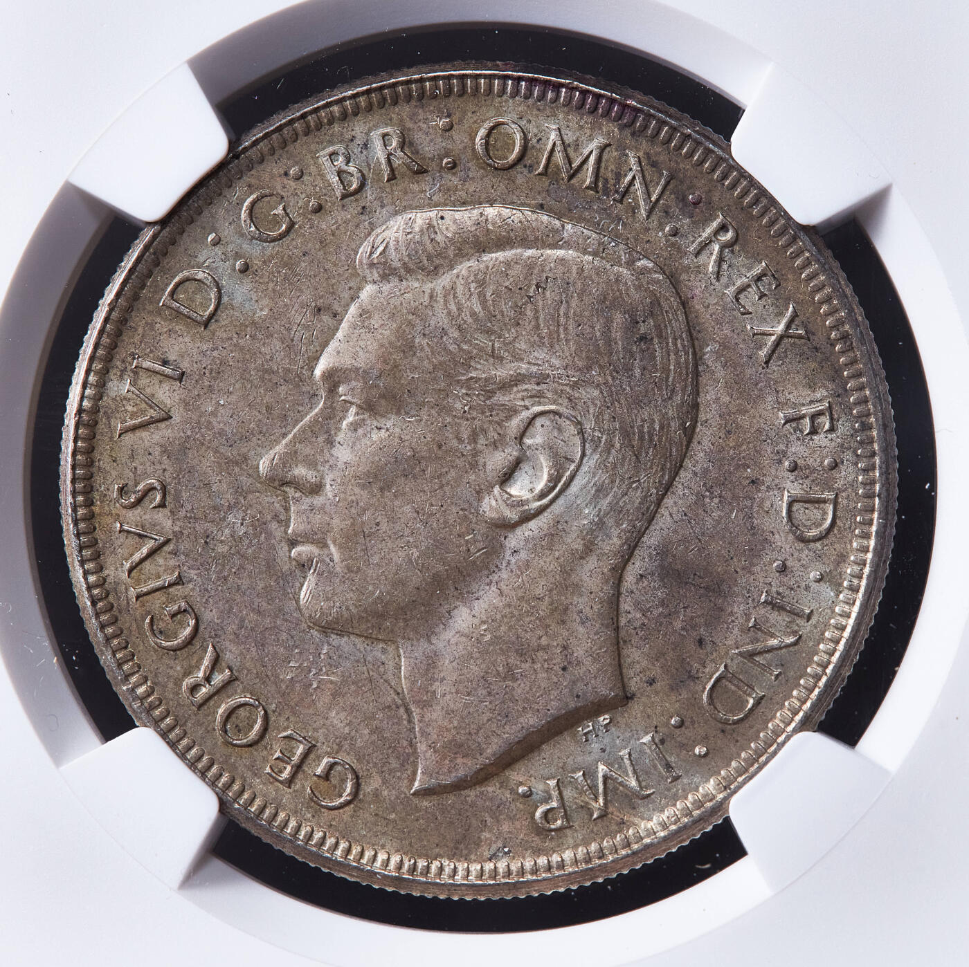 【俄甄集藏】马年新春第一拍 2026年(048)02-25星期三 晚 19:30 全场包邮 澳大利亚1937年乔治六世1克朗大银币，NGC MS62，黄油彩老包浆，原光品相