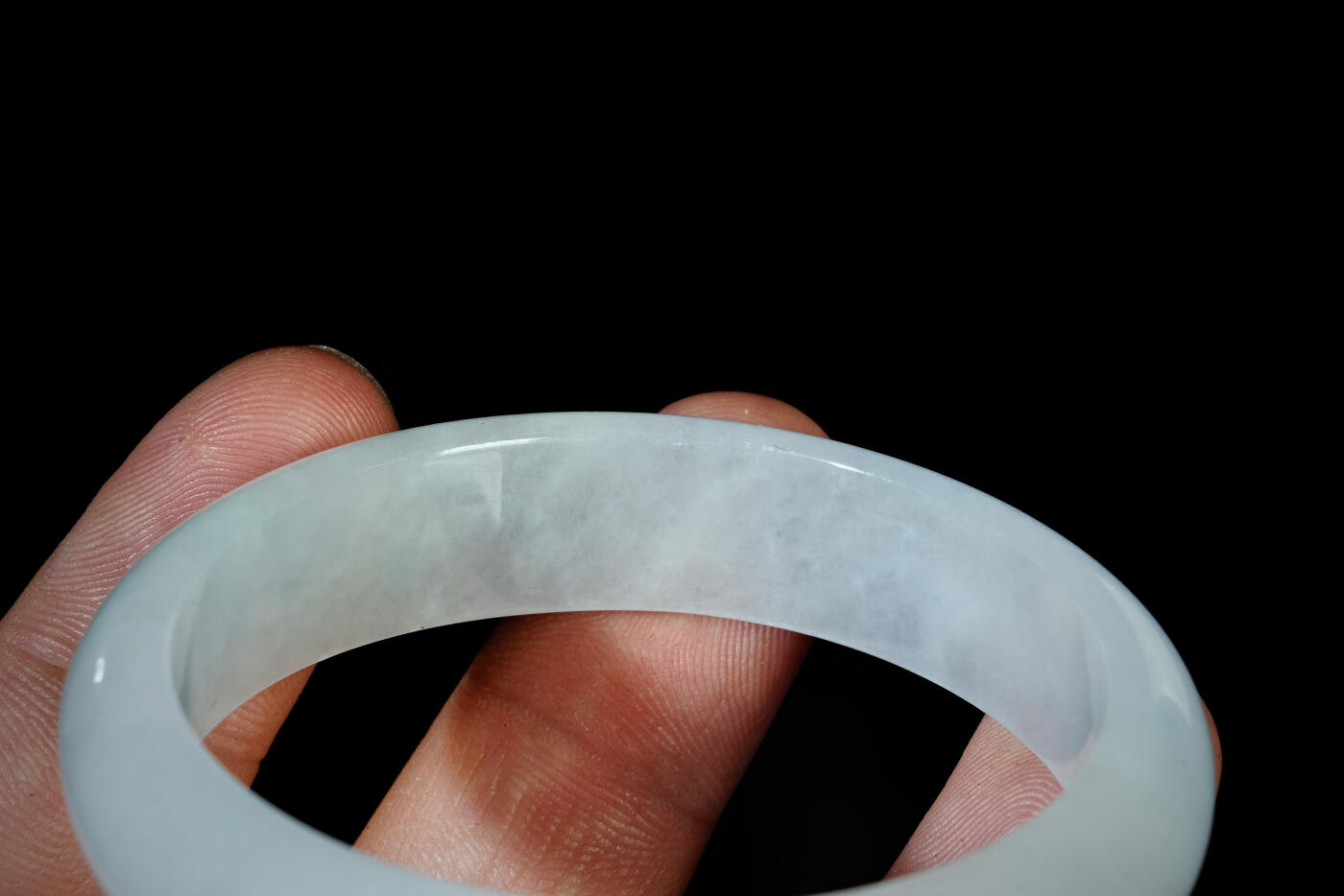 上海都达杂项专场三十一【全场包邮】  天然冰种翡翠手镯86-39