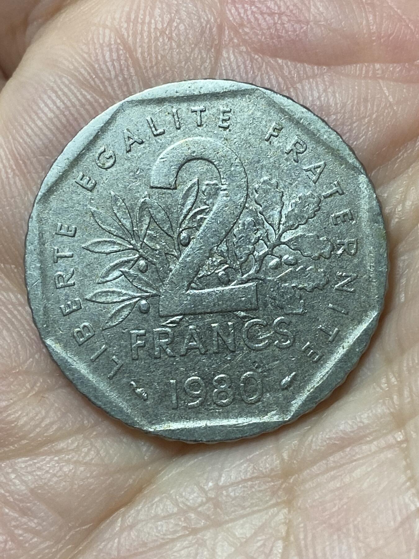 2026年第二十五场(总第一百九十四场）外国好品散币场(免佣金) 法国🇫🇷1980年2法郎