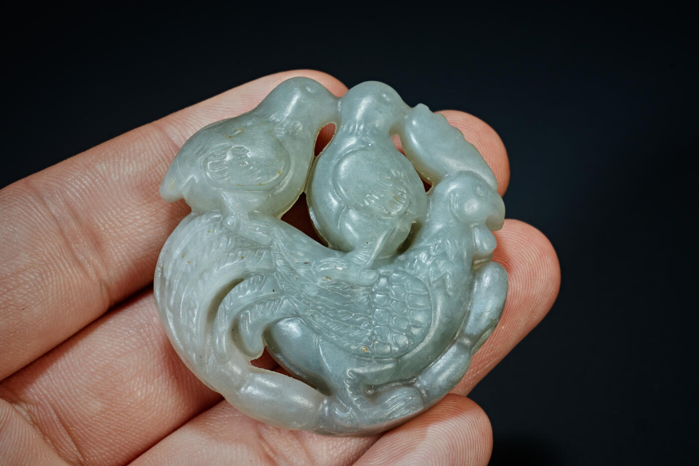 上海都达杂项专场三十一【全场包邮】  古玉连升三级挂件89-83