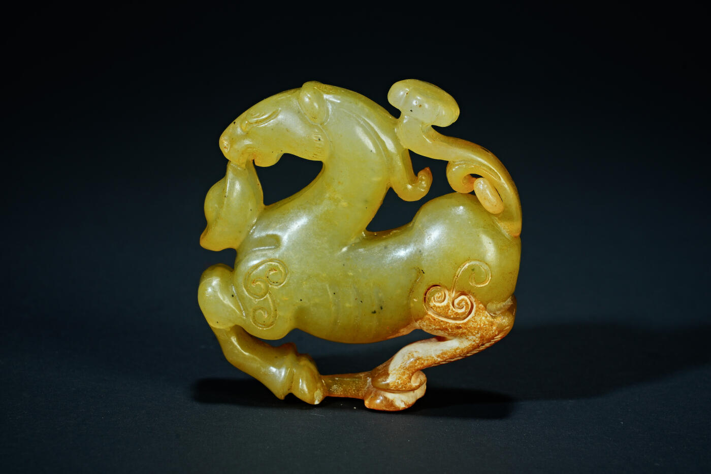 上海都达杂项专场三十一【全场包邮】  古玉马上如意手把件89-81