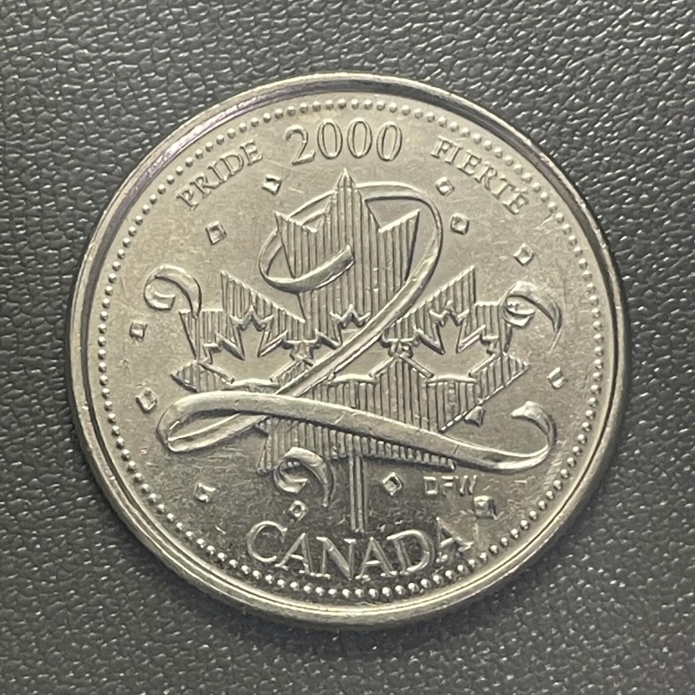 回流0301 加拿大2000年千禧年系列25分纪念币 主题为“骄傲”