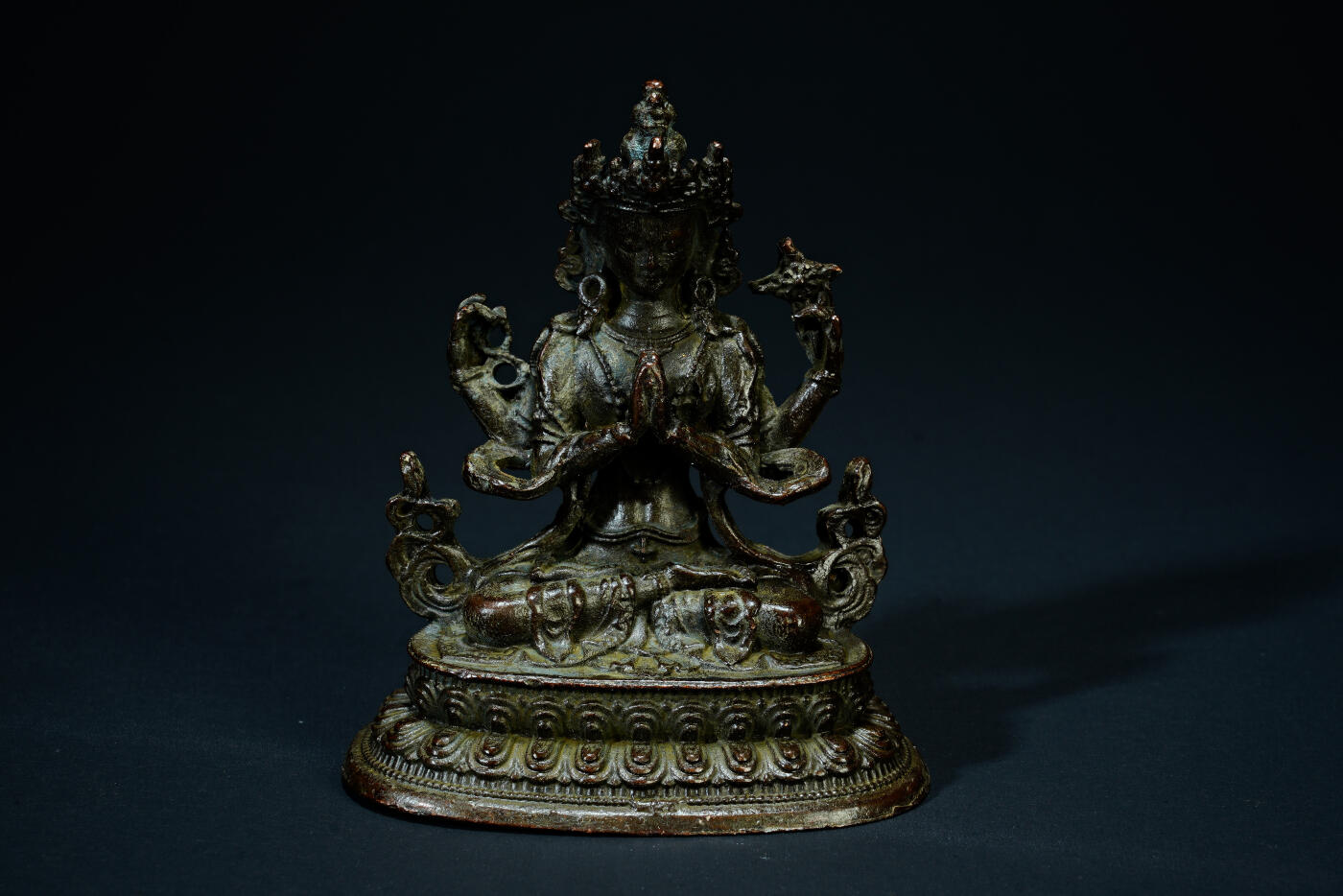 上海都达杂项专场三十一【全场包邮】  尼泊尔铜四臂观音造像89-57