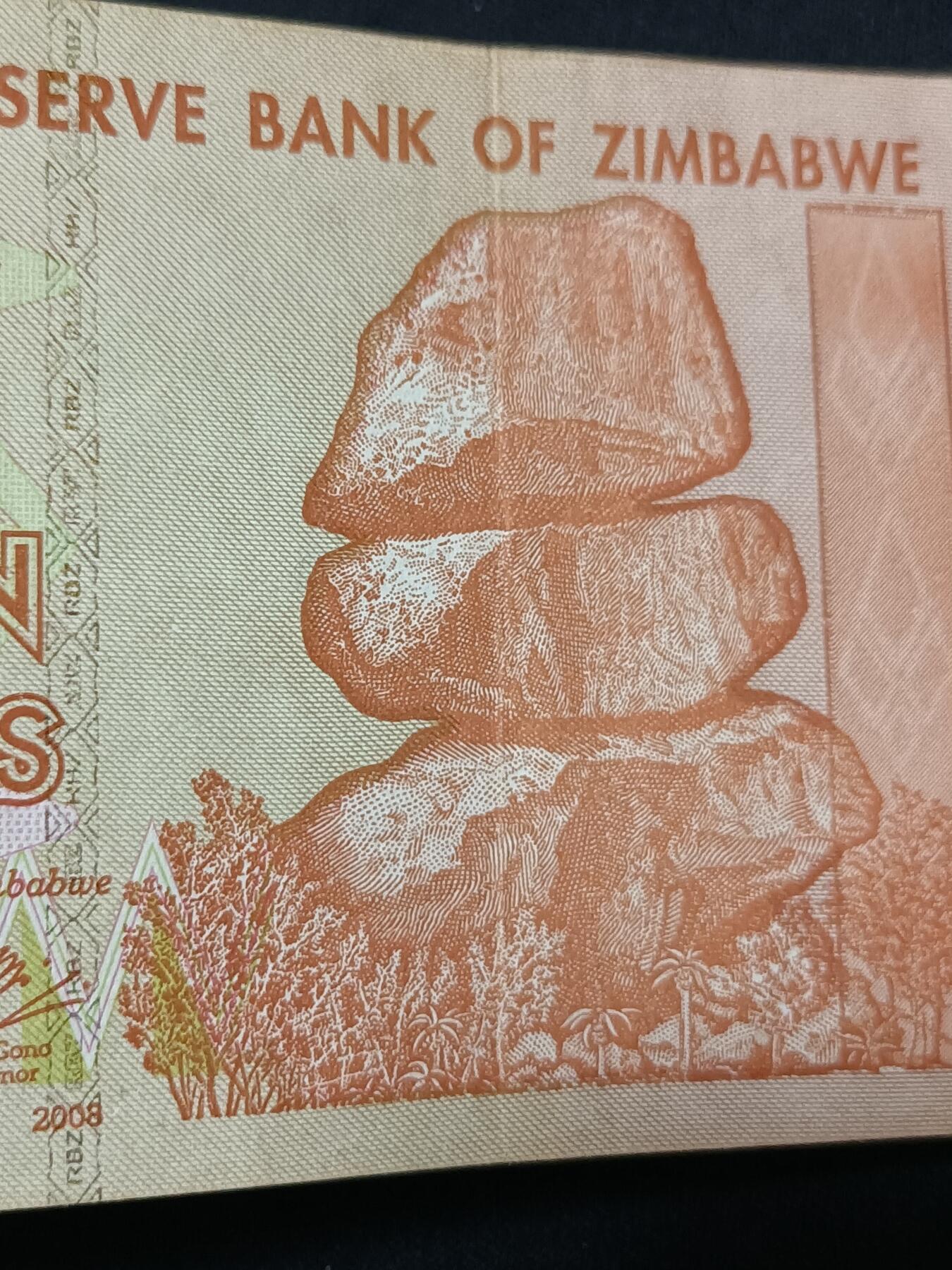 【游宝拍卖】丙午蛇马年第1期 津巴布韦-500亿【2008年 流通好品VF】