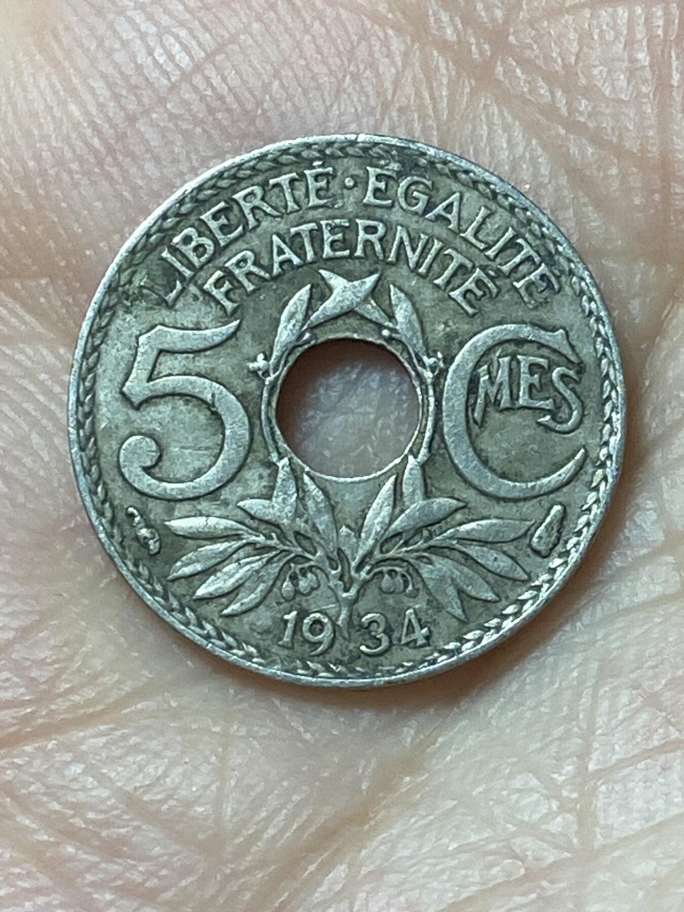 2026年第二十五场(总第一百九十四场）外国好品散币场(免佣金) 法兰西第三共和国1934年5生丁