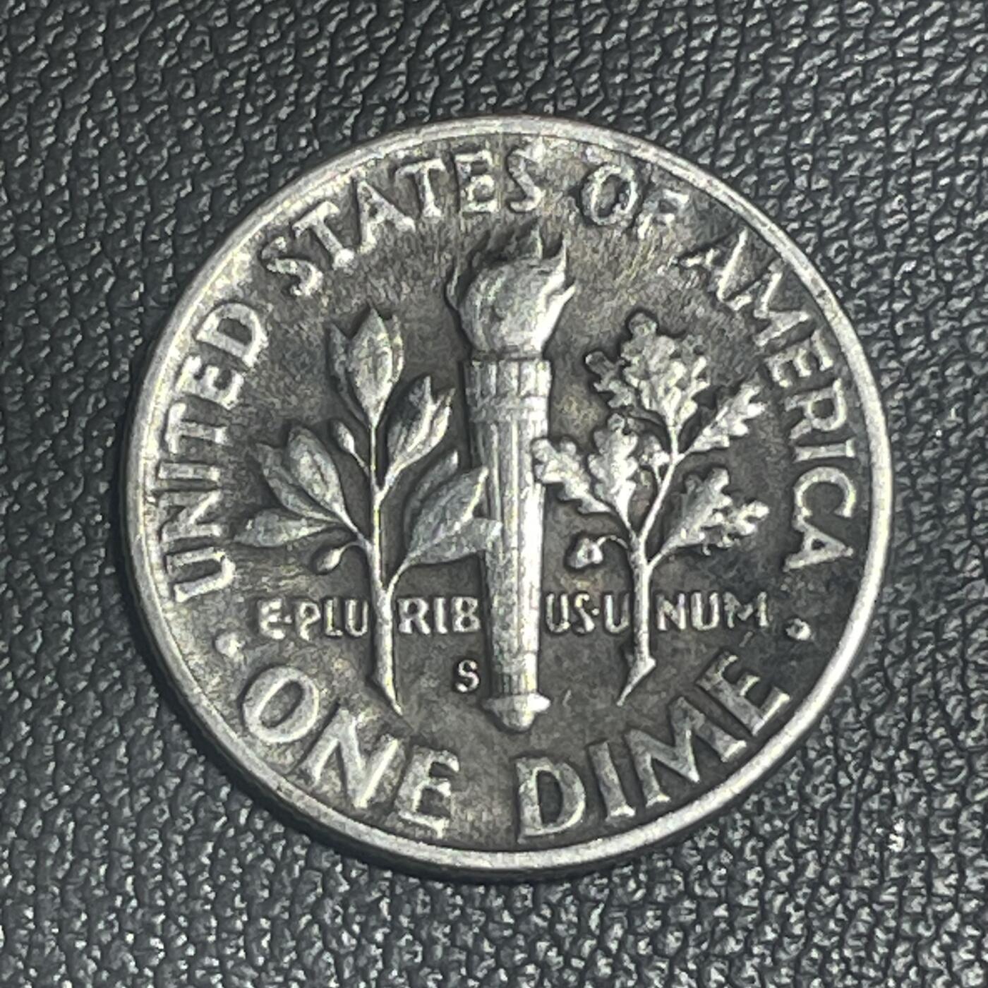 回流0301 美国1954年十分银币 罗斯福总统 银价2.5*90%*23=52元