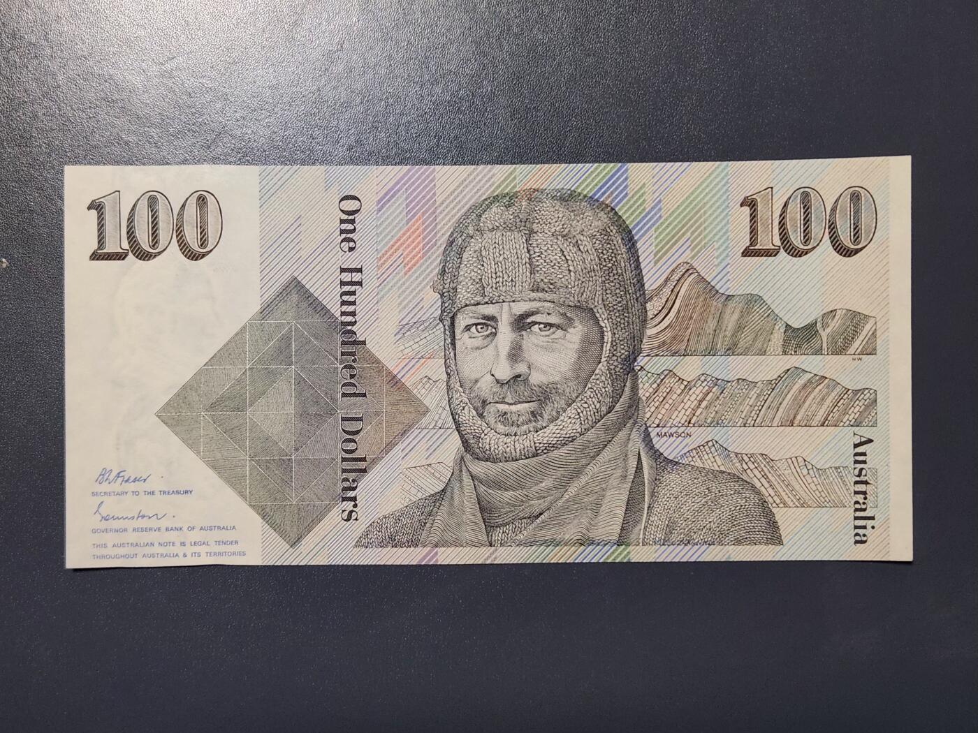 2月13号晚上8点 外国纸币自动截拍第25场 603278澳大利亚100新品