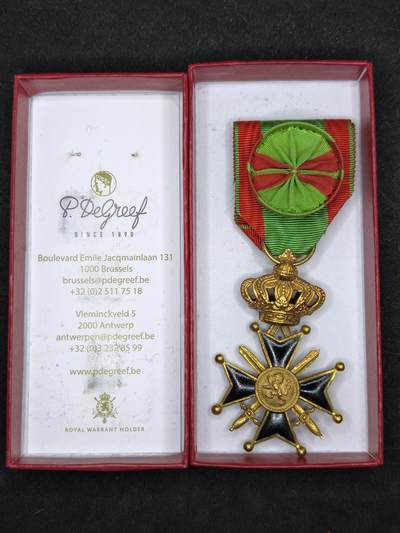 凯旋世界勋赏（持续上新中）（第22期新年大拍）（欢迎送拍）（对拍品有疑问请询问客服，不接受到手刀，出价默认拍品品相。请认真阅读拍卖规则！出价默认已认可！）（收到货请录制开箱视频，无视频概不处理问题。） - 比利时一级军事十字奖章
