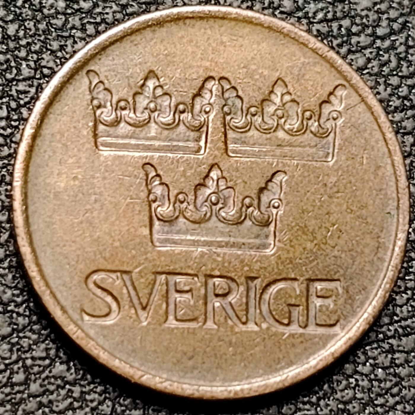 泉币菌-第188场- 迎情人节专场 本场拍品多 请提前出价（本周五和之前拍的 2月14日发货） 1973年 瑞典5欧尔铜币