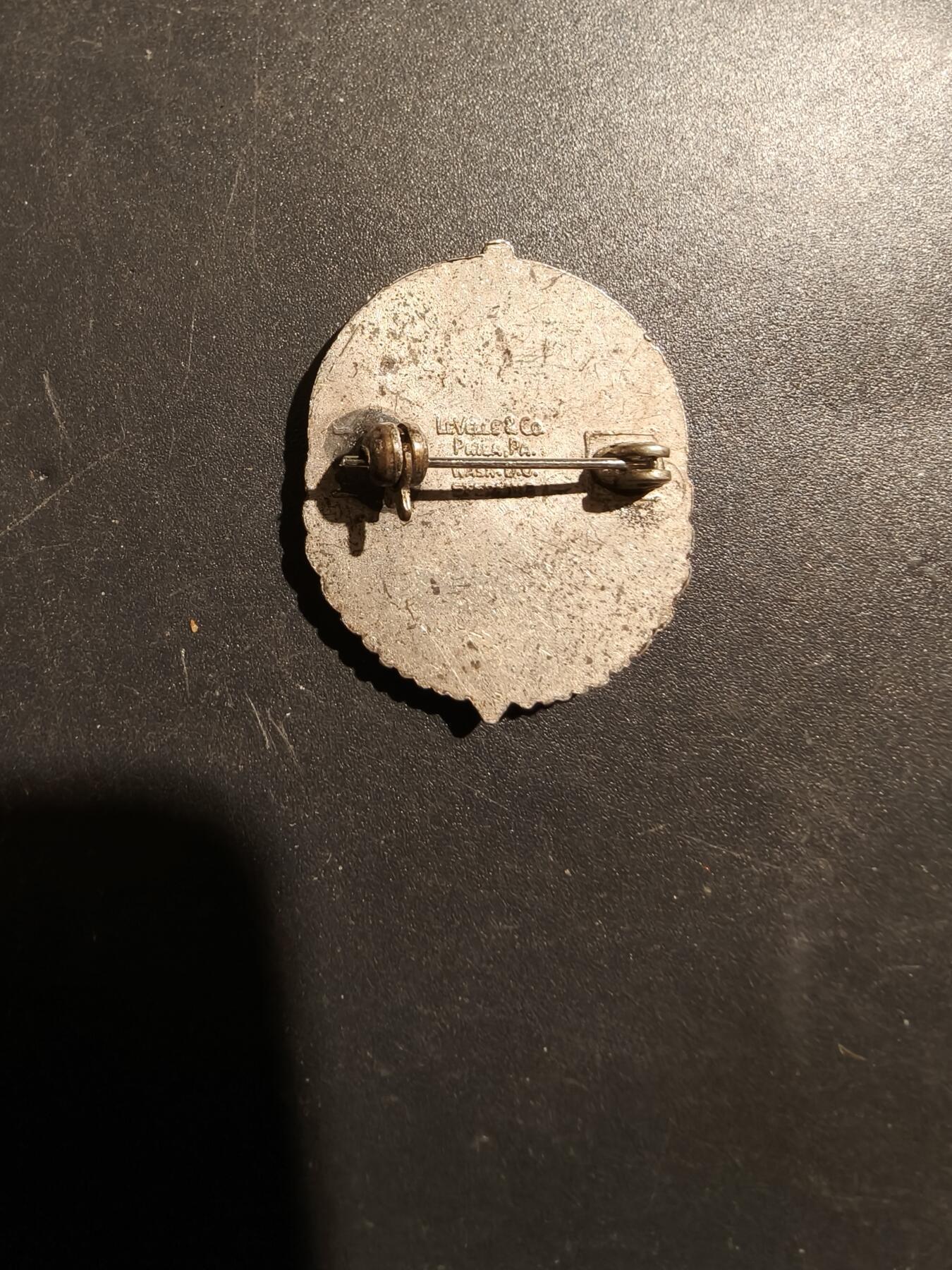 老王徽章第182期 美国二战陆军航空兵航空勤务司令部证章 横针版 925银材质   7g