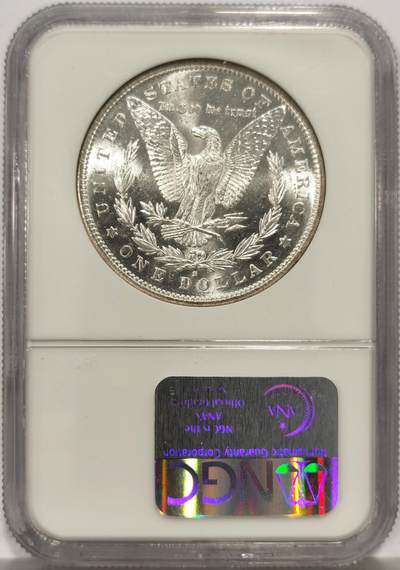博洋堂世界钱币拍卖第162期（全场包邮） NGC MS65 美国1881 S 摩根 人像面厚重彩虹包浆 老盒严评