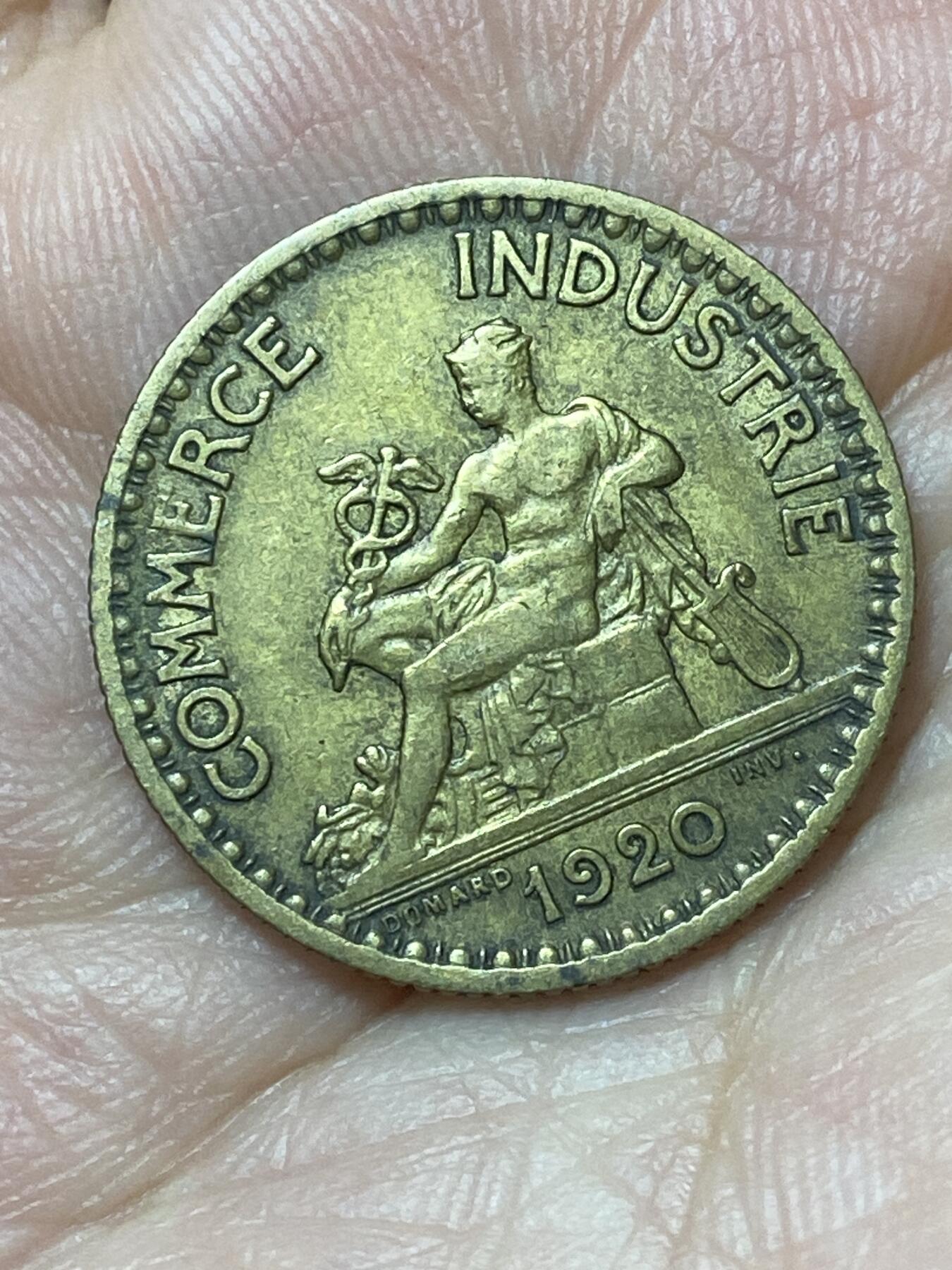 2026年第二十五场(总第一百九十四场）外国好品散币场(免佣金) 稀少年份–法兰西第三共和国1920年1法郎(首发年，发行量最少年份)