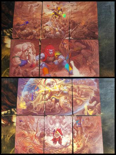 周四第100期阳大大卡牌拍卖第100期（持续收拍品，周六晚上九点截拍，进群福利早知道） - 【彩闪】炎卡文化 问道东方 黄子鉴4张+绘藏12张 彩闪16张