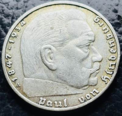 【金马踏春，泉马奔腾】2026 年新年贺岁场，（定于年初五接财神截拍）祝各位老板马到成功，马上有钱，愿岁岁平安喜乐顺遂 - 好品 1937 年德国兴登堡 2 马克银币 A 版，8 克 625 银