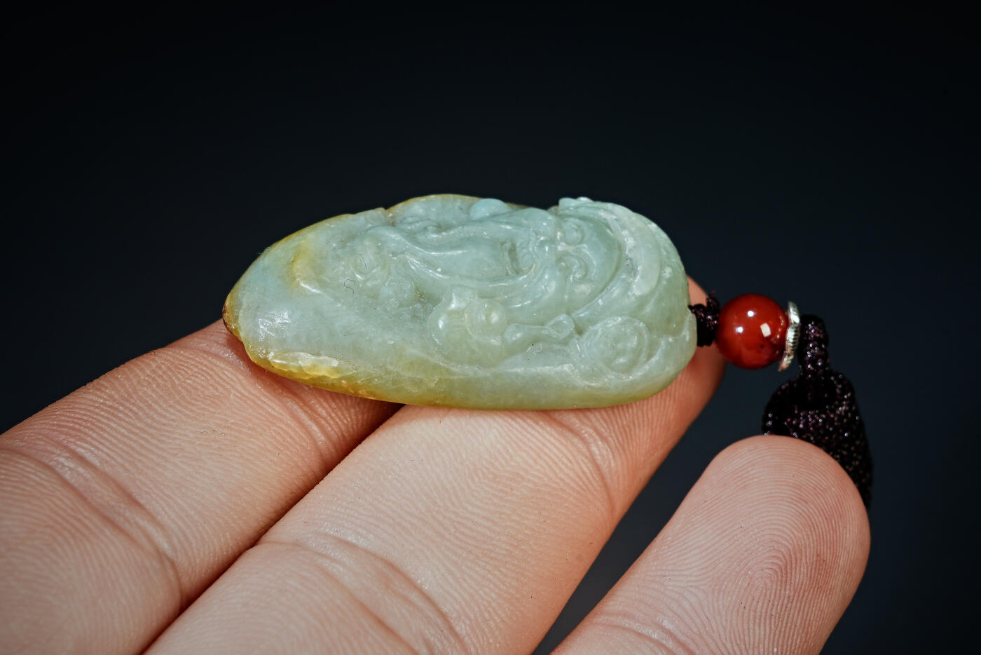 上海都达杂项专场三十一【全场包邮】  天然和田玉精雕《财神爷》挂件89-94