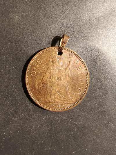 老王徽章第182期 - 英国1965年1便士铜币