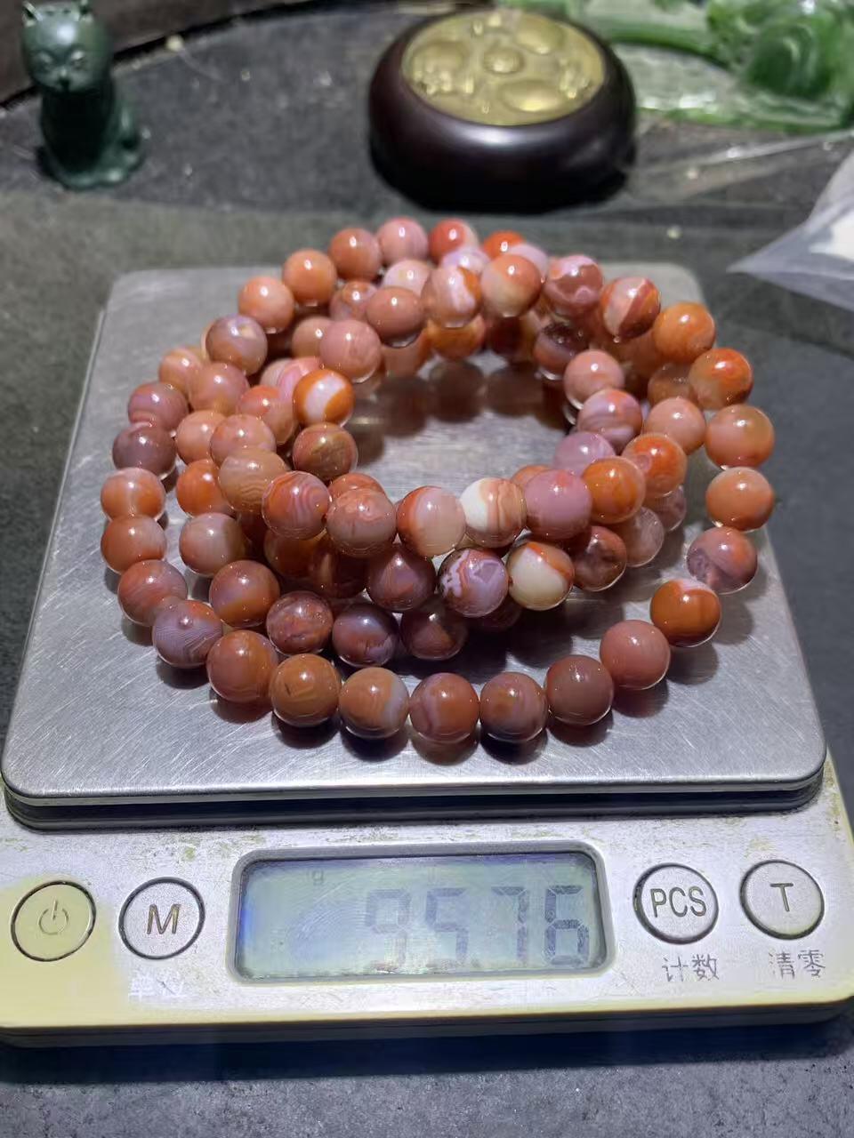 精美川料冰飘冻料南红玛瑙108手串一条