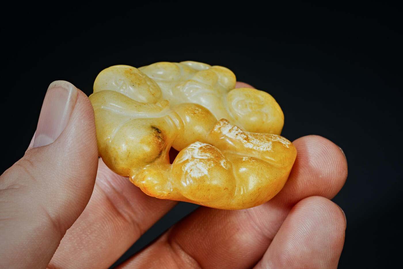 上海都达杂项专场三十一【全场包邮】  古玉多子多福挂件89-80