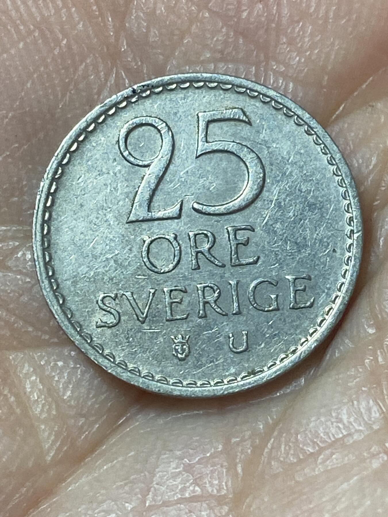 2026年第二十四场(总第一百九十三场）外国好品散币场(免佣金) 瑞典🇸🇪1973年25欧尔(古斯塔夫六世第二版)