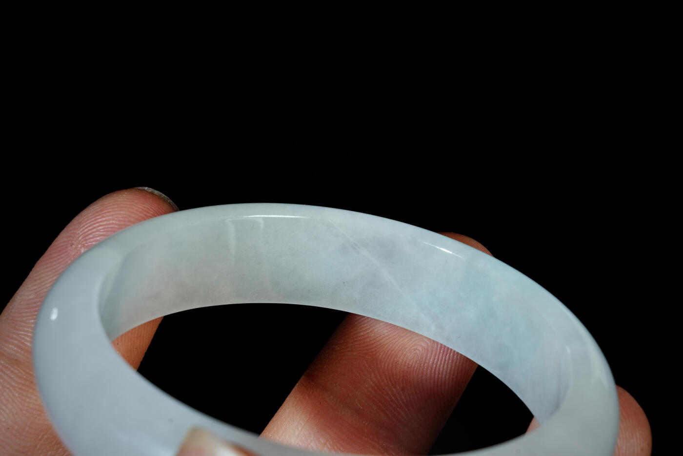 上海都达杂项专场三十一【全场包邮】  天然冰种翡翠手镯86-39