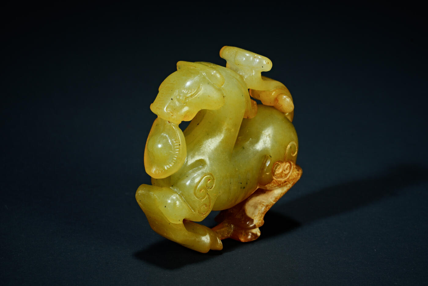 上海都达杂项专场三十一【全场包邮】  古玉马上如意手把件89-81