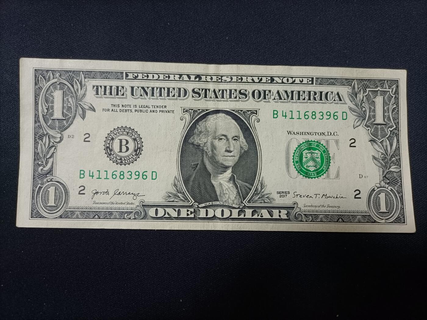 【游宝拍卖】丙午蛇马年第1期 美国-1美元【2017年 流通好品VF】