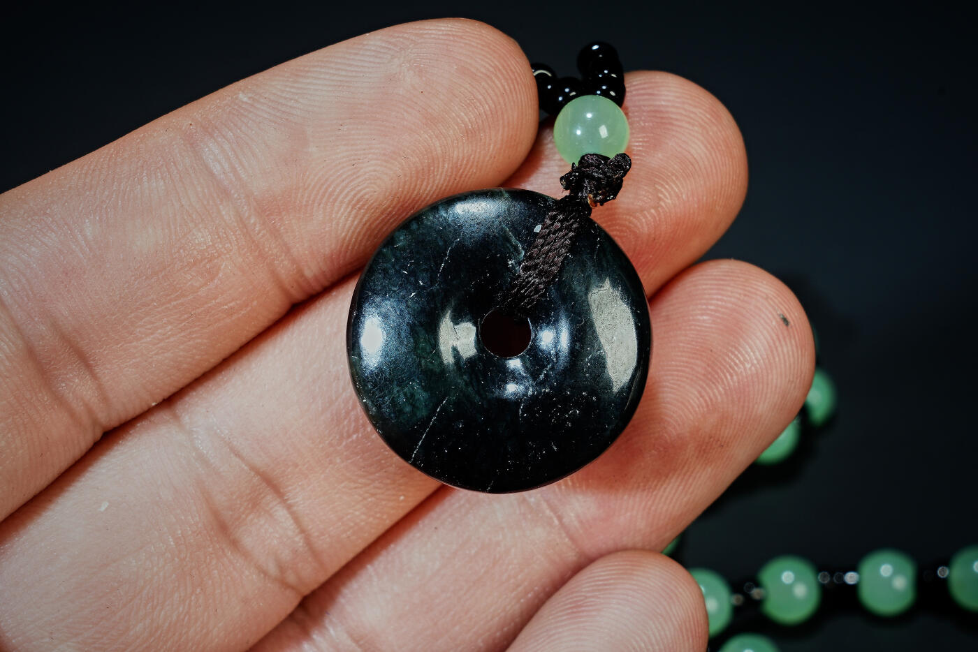 上海都达杂项专场三十一【全场包邮】  天然岫玉墨花平安扣挂件89-118