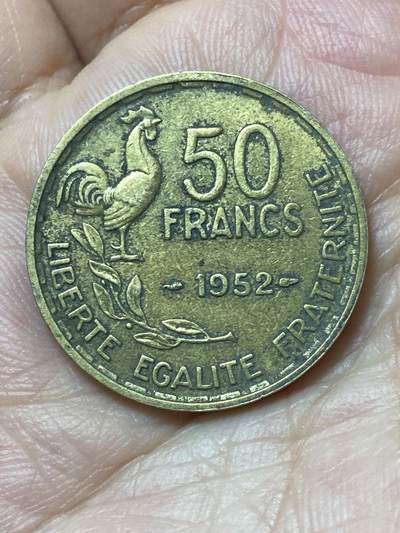 2026年第二十五场(总第一百九十四场）外国好品散币场(免佣金) - 法兰西第四共和国1952年50法郎