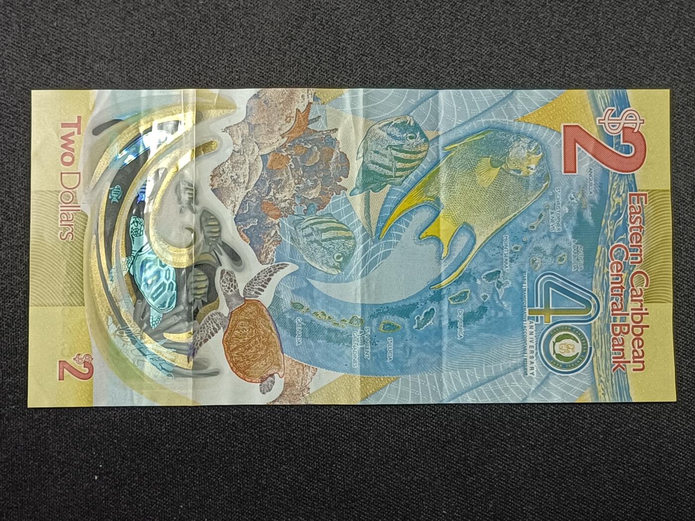 【游宝拍卖】丙午蛇马年第1期 东加勒比-2元【AD冠 流通品相】