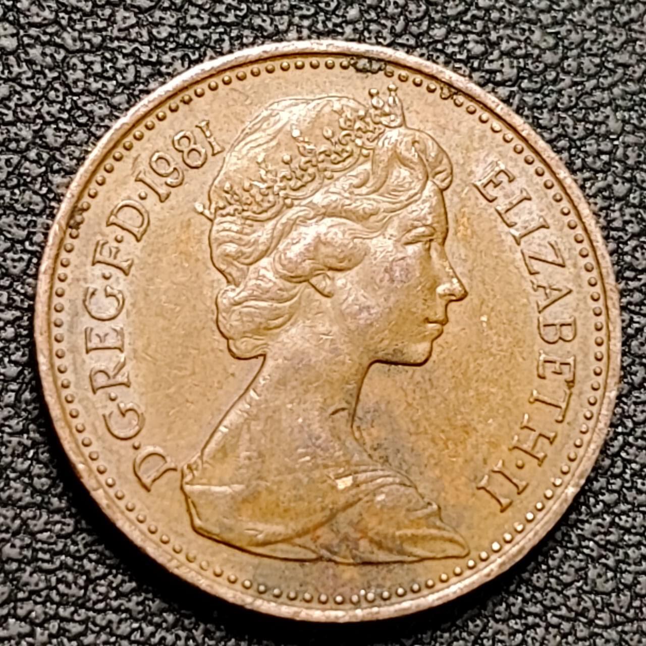 泉币菌-第188场- 迎情人节专场 本场拍品多 请提前出价（本周五和之前拍的 2月14日发货） 英国1981年1便士紫铜币 威斯敏斯特宫徽章 20.3mm 早期