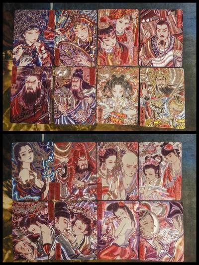 周四第100期阳大大卡牌拍卖第100期（持续收拍品，周六晚上九点截拍，进群福利早知道） - 【粗闪套】炎卡 问道东方 彫仙 手绘典藏折光粗闪16张套