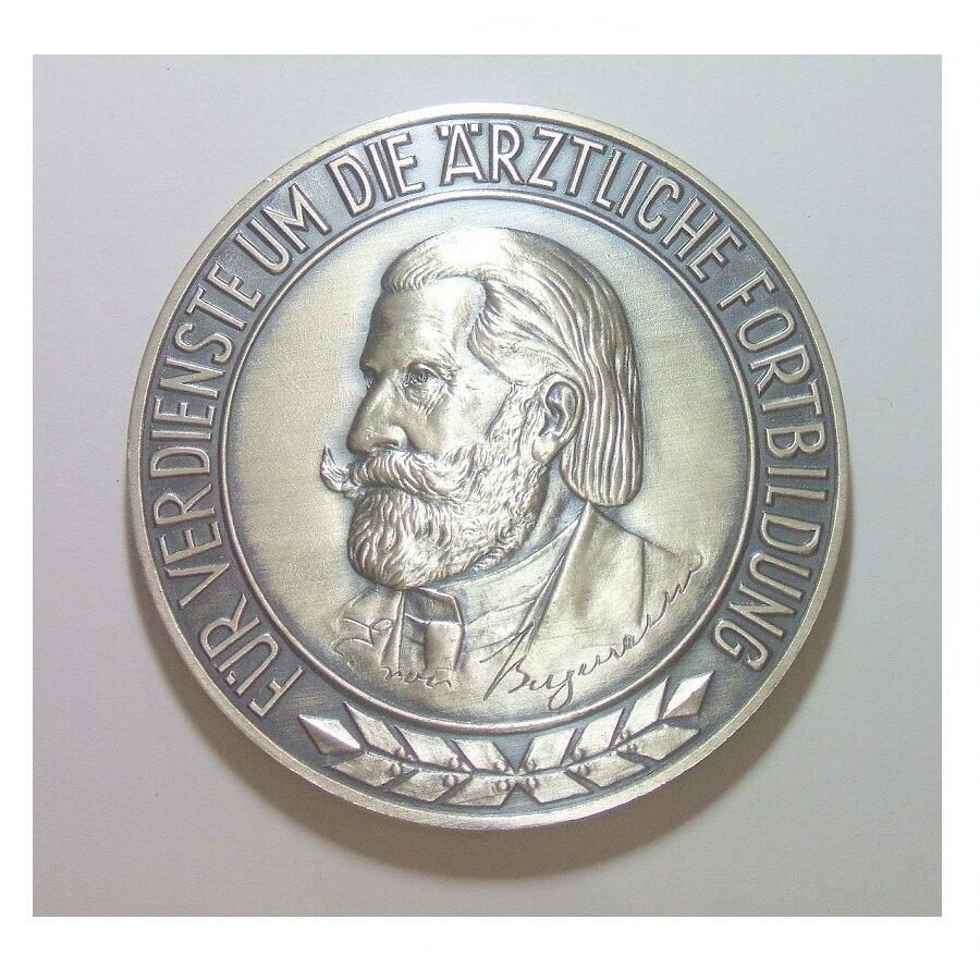 【艺术】德国艺术大章 医学家冯伯格曼 高浮雕精制超大镀银章 75MM 145克