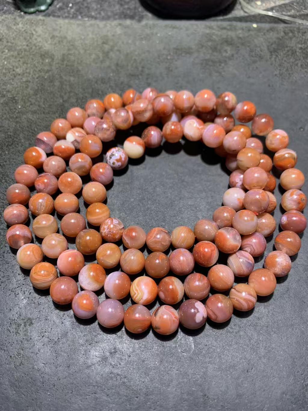 精美川料冰飘冻料南红玛瑙108手串一条