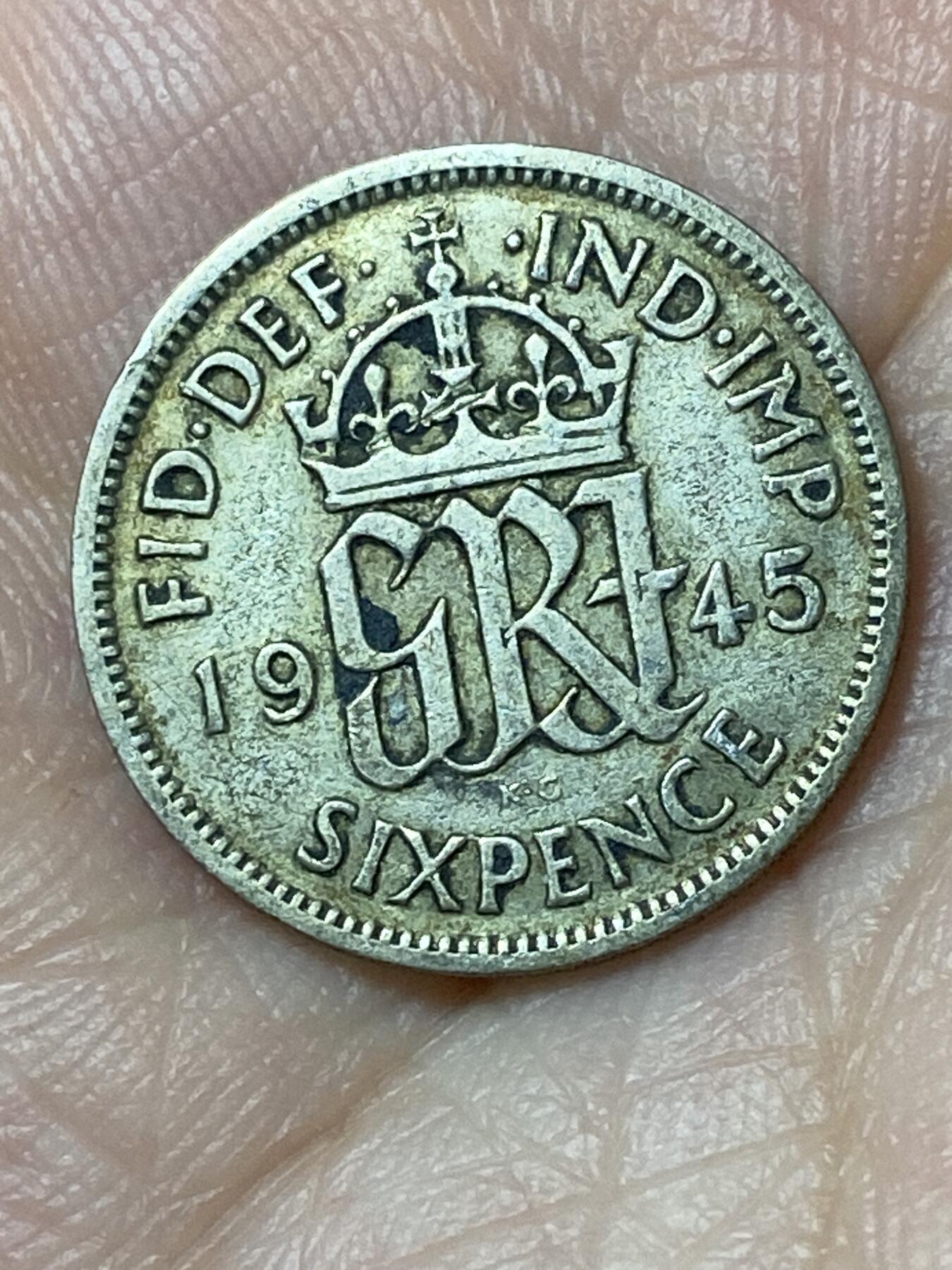 2026年第二十五场(总第一百九十四场）外国好品散币场(免佣金) 英国🇬🇧1945年6便士银币(乔治六世第一版，500银)