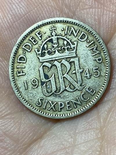 2026年第二十五场(总第一百九十四场）外国好品散币场(免佣金) - 英国🇬🇧1945年6便士银币(乔治六世第一版，500银)