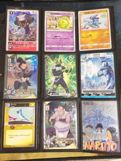 周四第100期阳大大卡牌拍卖第100期（持续收拍品，周六晚上九点截拍，进群福利早知道） - 日本动漫卡通美少女 散卡9张 各工艺都有 带卡膜套卡页