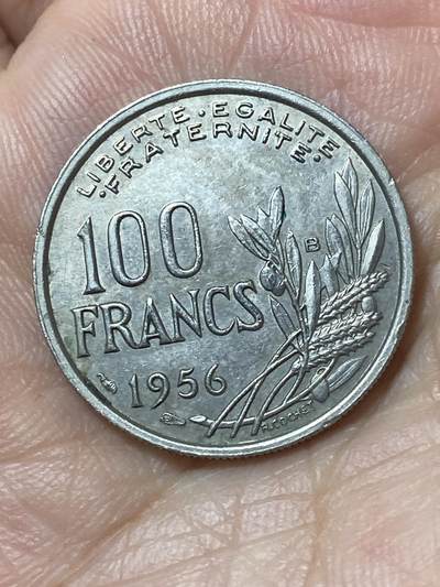 2026年第二十五场(总第一百九十四场）外国好品散币场(免佣金) - 法兰西第四共和国1956年100法郎(B标，博蒙莱罗热造，发行量最少年份)
