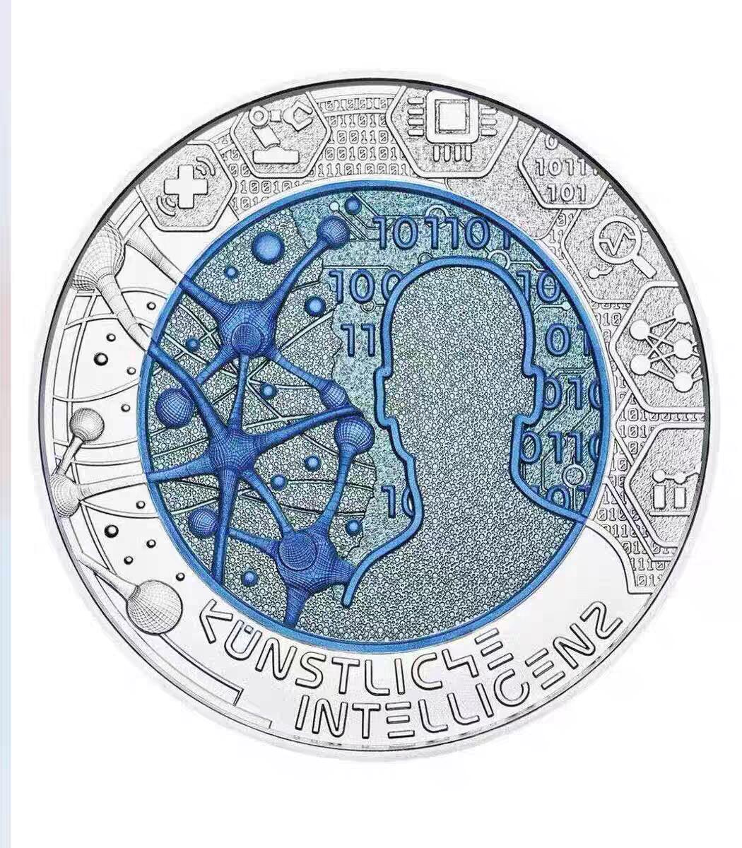【币将精彩】世界钱币马年新春拍卖（2026-2-22）  克劳斯获奖币奥地利2019年人工智能银铌双金属币带证书包装