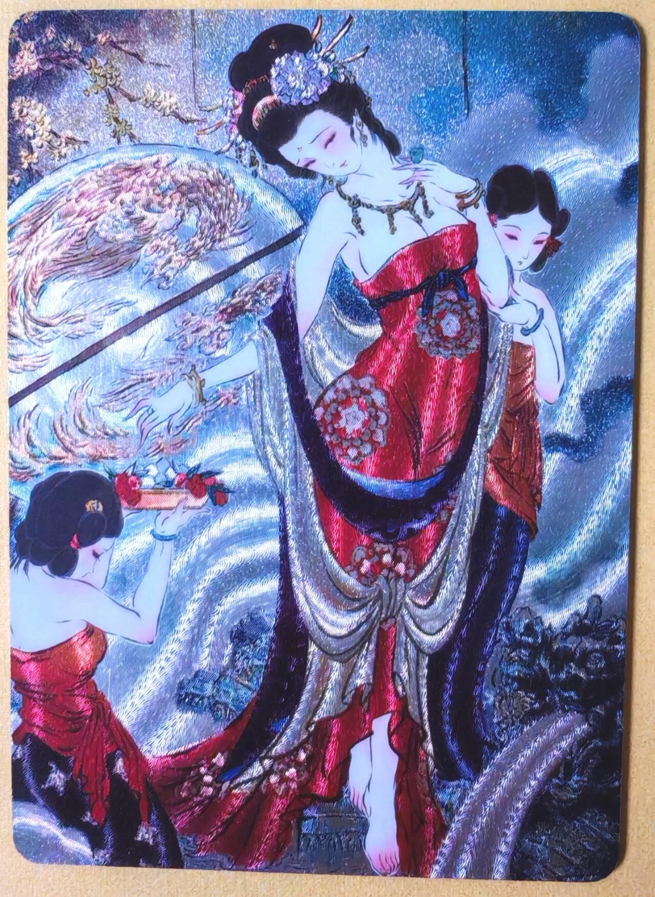 趣卡卡拍No.26期（新年场，马年大吉）（无佣金免手续费，分享成交有奖） 【粗闪】焱卡文化 彫仙 四大美女 羞花杨玉环 粗闪