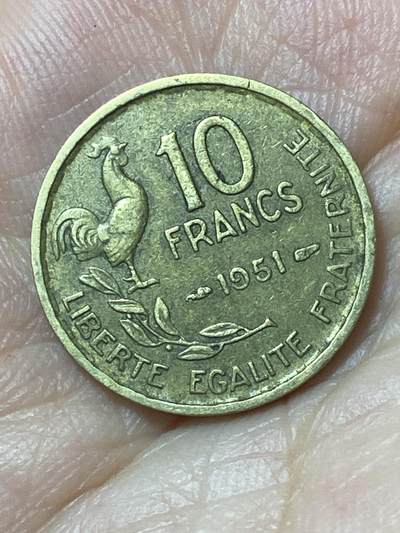 2026年第二十五场(总第一百九十四场）外国好品散币场(免佣金) - 法兰西第四共和国1951年10法郎